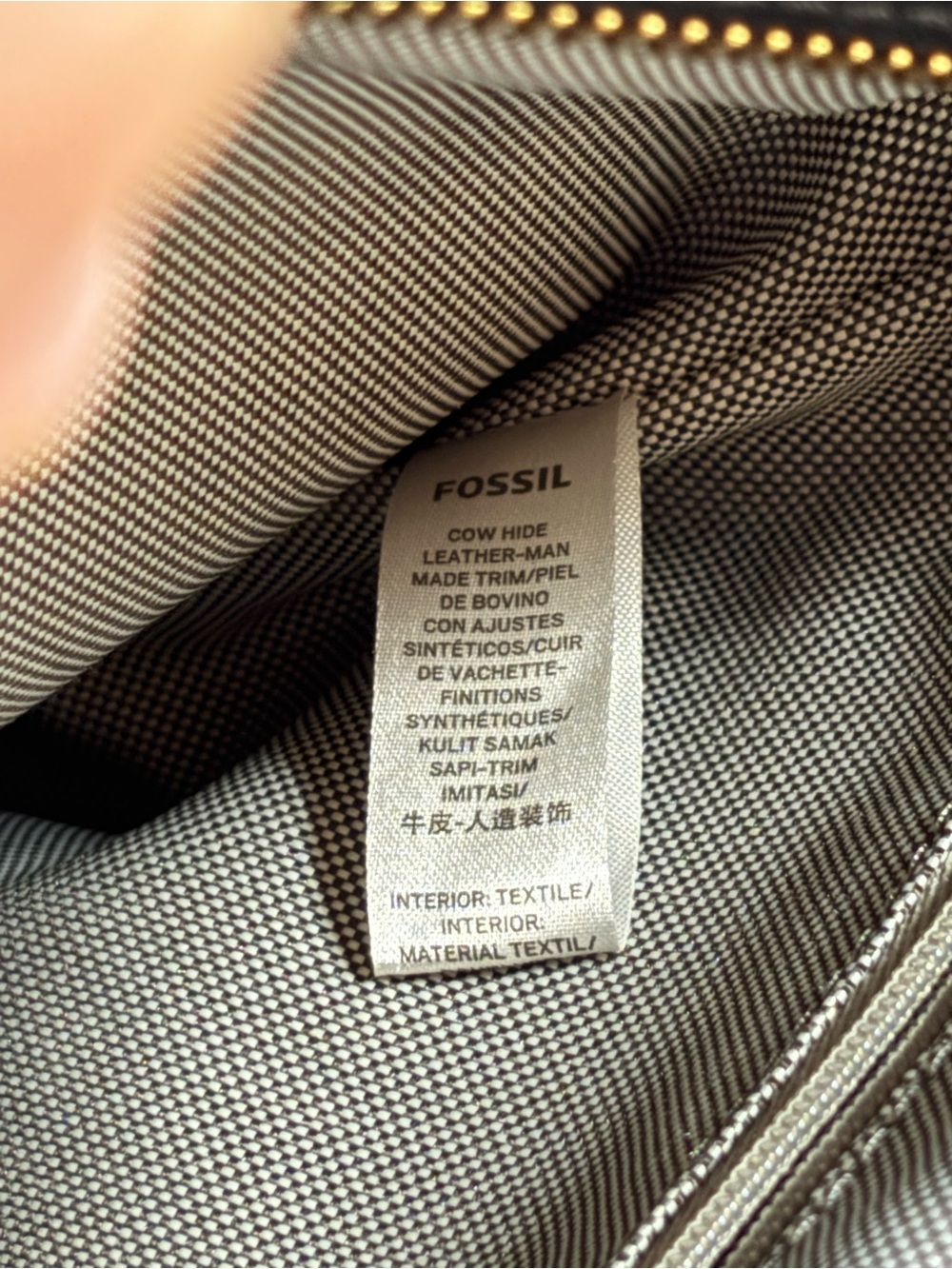 Fossil Colorblock Leather Turnlock Bucket Bag - Picture 16 of 16